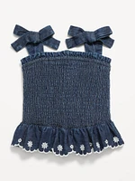 Sleeveless Smocked Top for Toddler Girls