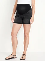 Maternity Full-Panel OG Straight Jean Shorts -- 5-inch inseam