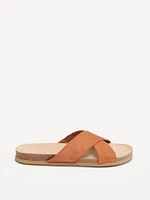 Cross-Strap Cork Sandals