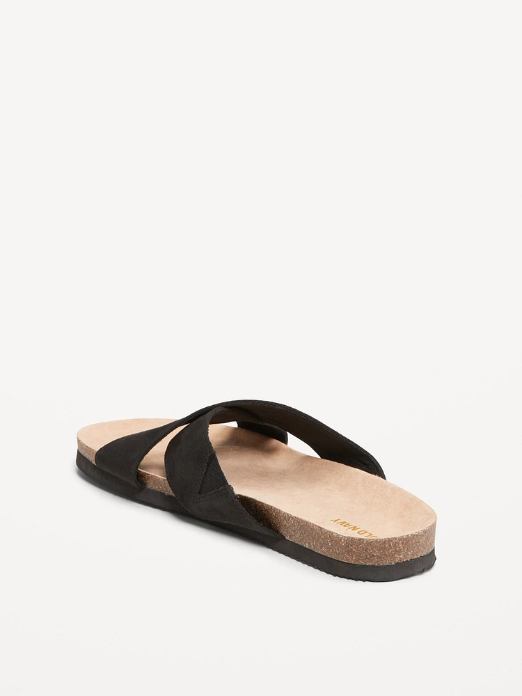 Cross-Strap Cork Sandals