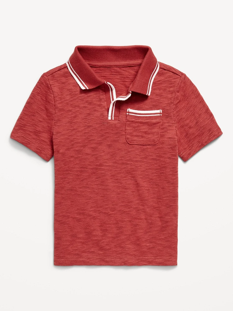 Short-Sleeve Collared Pocket Shirt for Toddler Boys