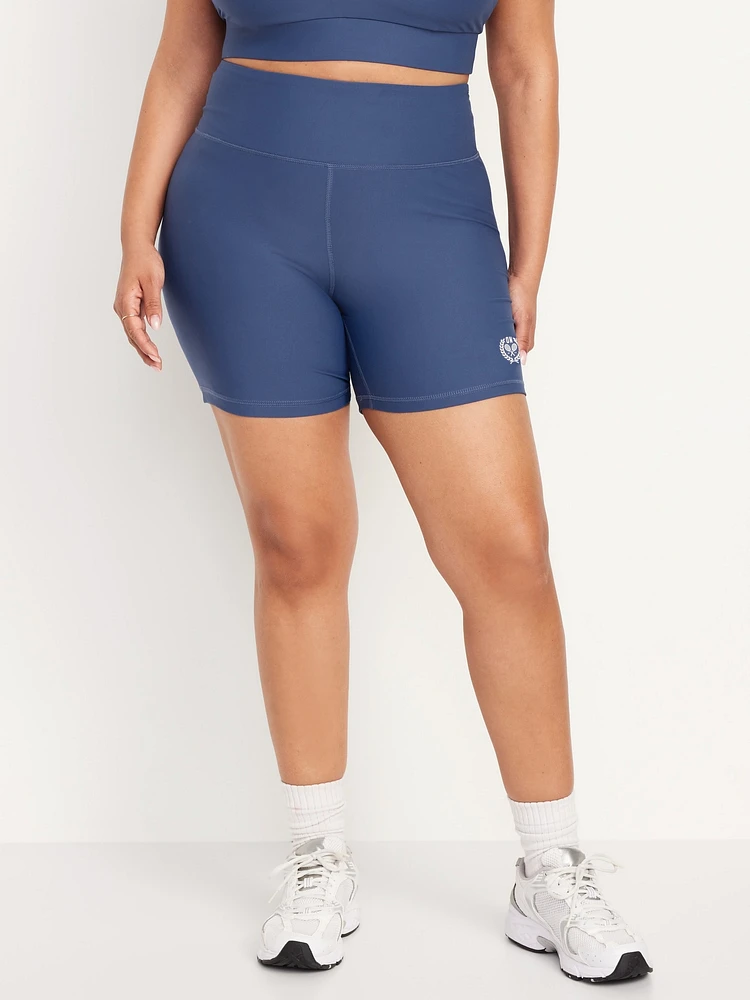 High-Waisted PowerSoft Biker Shorts -- 6-inch inseam