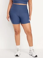 High-Waisted PowerSoft Biker Shorts -- 6-inch inseam