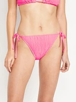 Mid-Rise String Bikini Swim Bottoms