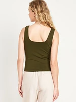 Double-Layer Crop Tank Top