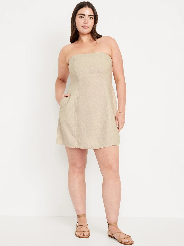 Fit & Flare Strapless Mini Dress