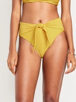 High-Waisted Bikini Swim Bottoms