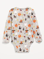 Printed Long-Sleeve Bodysuit for Baby