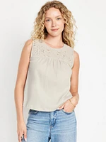 Crochet-Trim Top