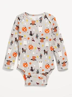 Printed Long-Sleeve Bodysuit for Baby