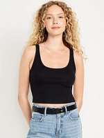 Ribbed Crop Tank Top