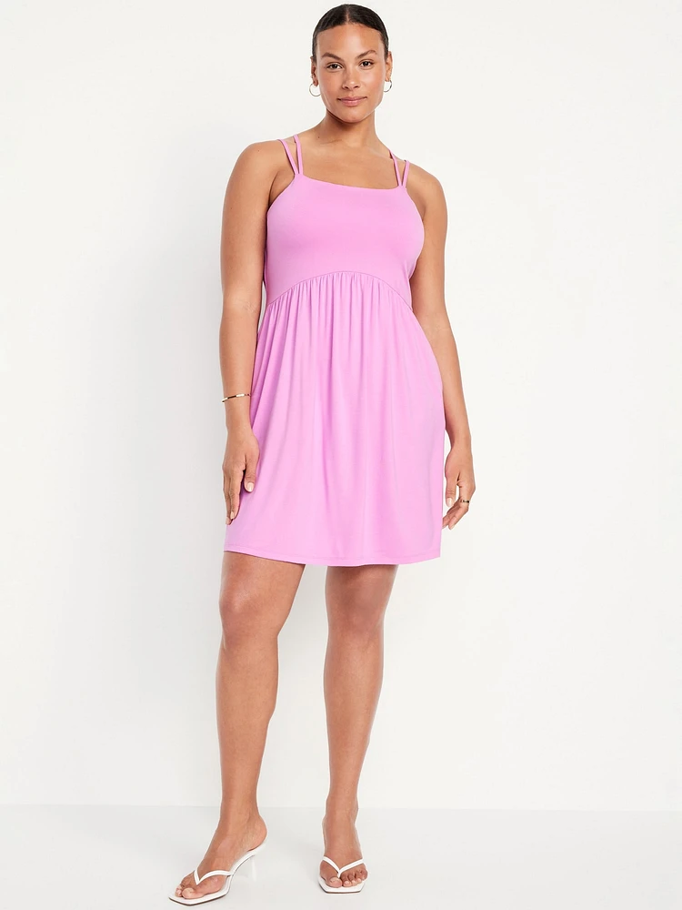 Fit & Flare Strappy Mini Dress