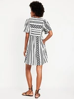 Jacquard Mini Swing Dress