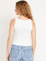 Ribbed Crop Tank Top