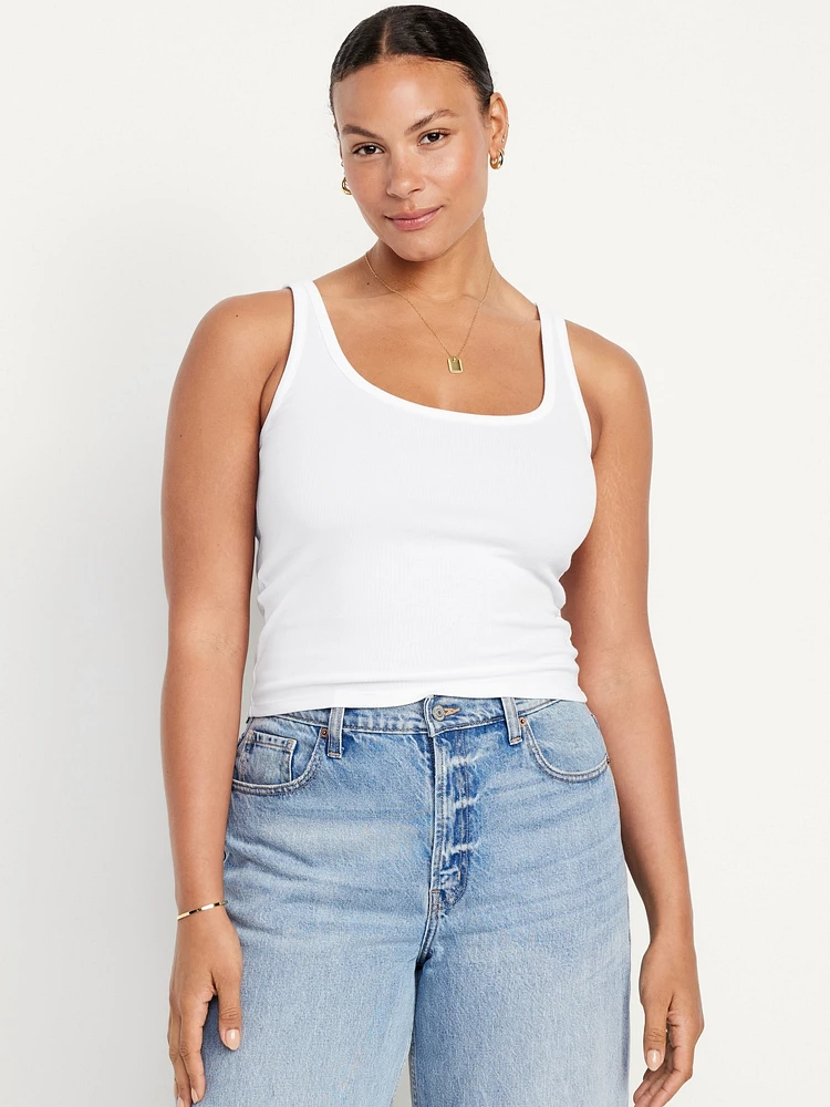 Ribbed Crop Tank Top