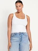 Ribbed Crop Tank Top