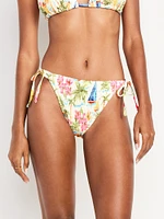 Mid-Rise String Bikini Swim Bottoms