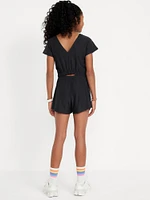 Cloud 94 Soft Back-Cutout Romper for Girls