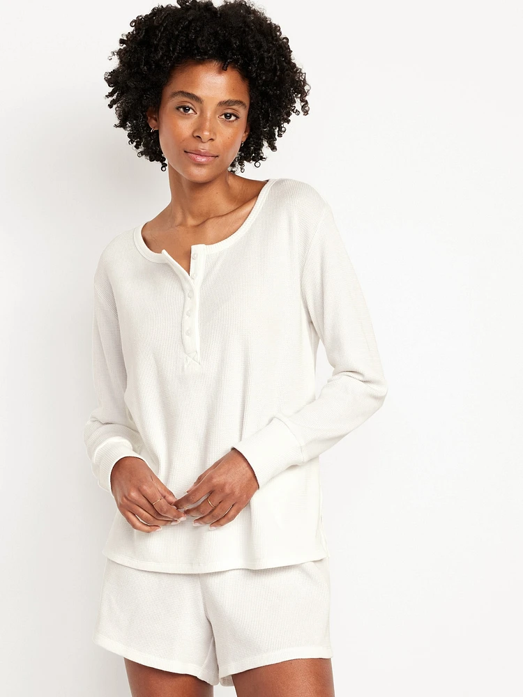 Waffle Lounge Long-Sleeve Top