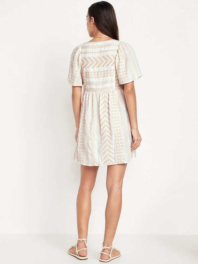 Jacquard Mini Swing Dress