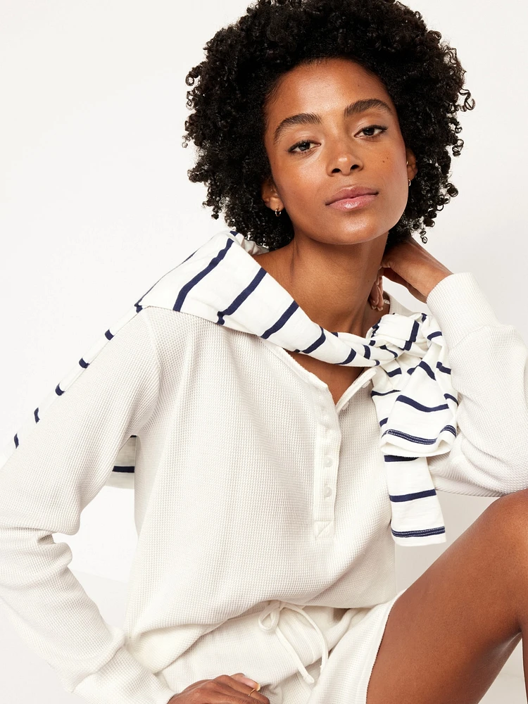 Waffle Lounge Long-Sleeve Top