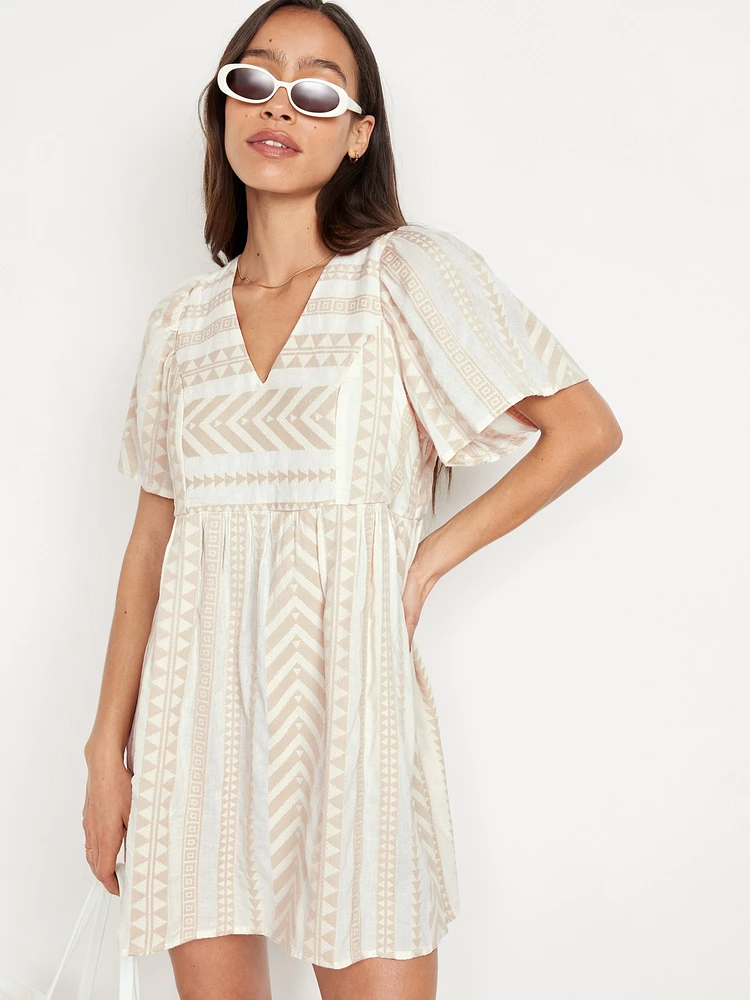 Jacquard Mini Swing Dress