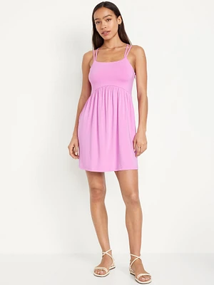 Fit & Flare Strappy Mini Dress