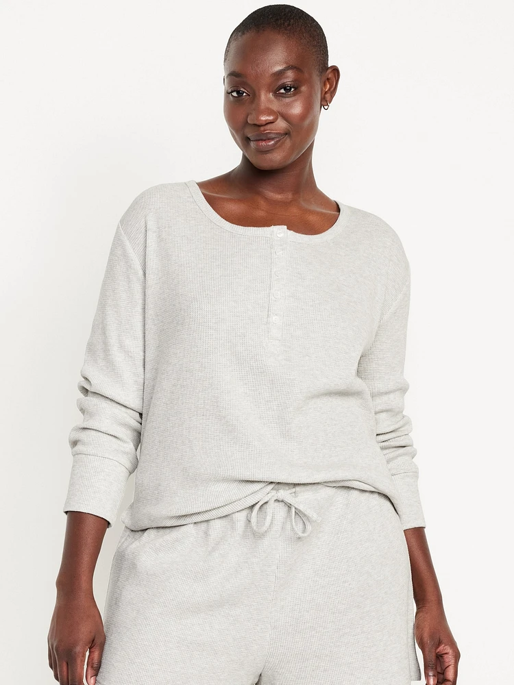 Waffle Lounge Long-Sleeve Top