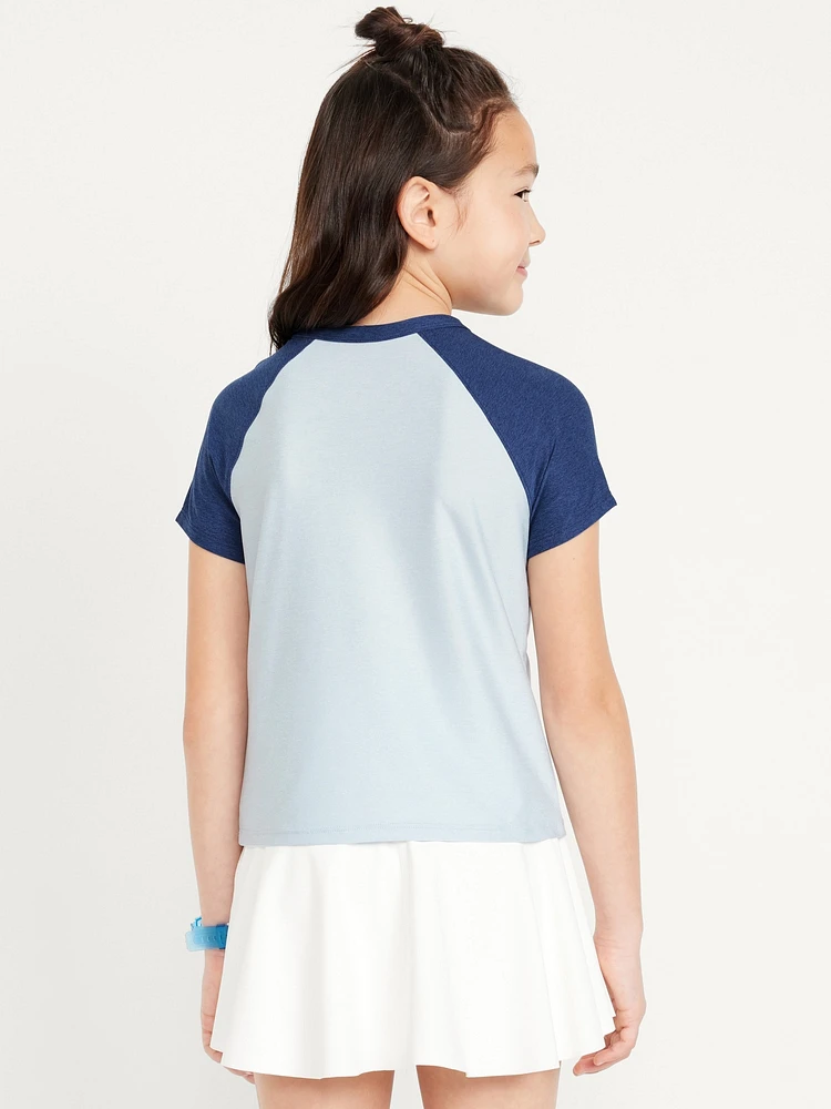 CloudMotion Raglan-Sleeve T-Shirt for Girls