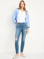 High-Waisted Rockstar Super-Skinny Ankle Jeans