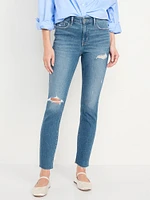 High-Waisted Rockstar Super-Skinny Ankle Jeans