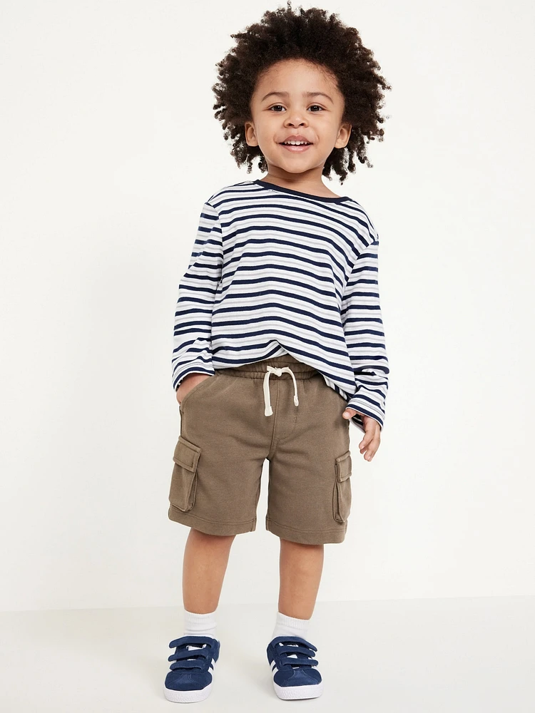 Functional-Drawstring Pull-On Shorts for Toddler Boys