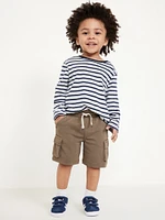 Functional-Drawstring Pull-On Shorts for Toddler Boys