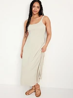 Fit & Flare Rib-Knit Maxi Dress