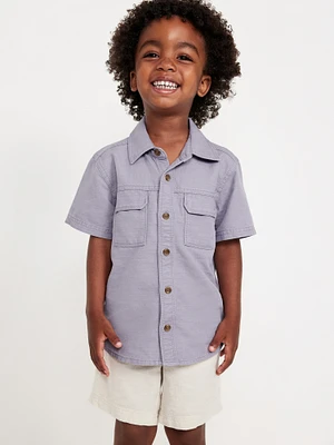 Short-Sleeve Utility Pocket Shirt for Toddler Boys