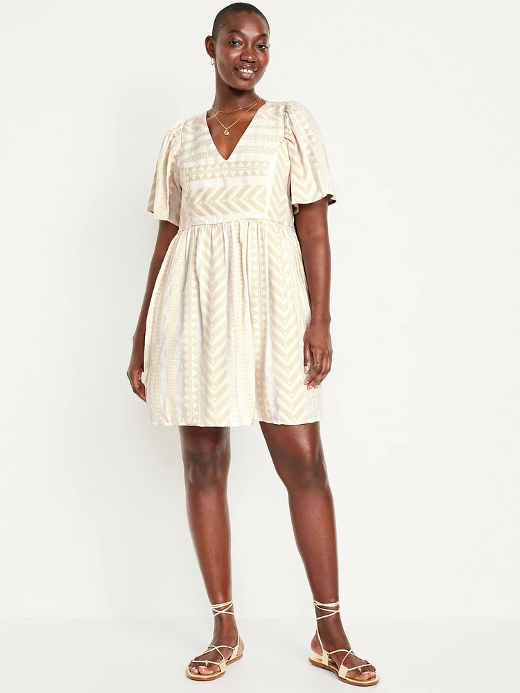 Jacquard Mini Swing Dress