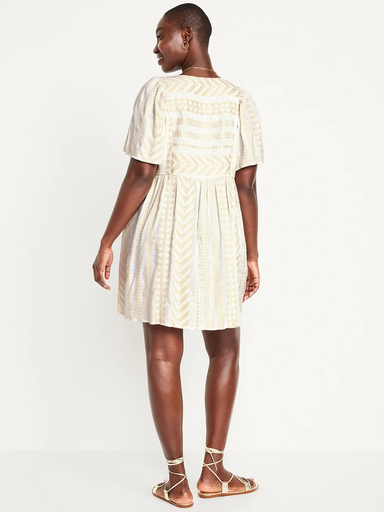 Jacquard Mini Swing Dress