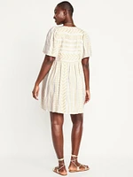 Jacquard Mini Swing Dress