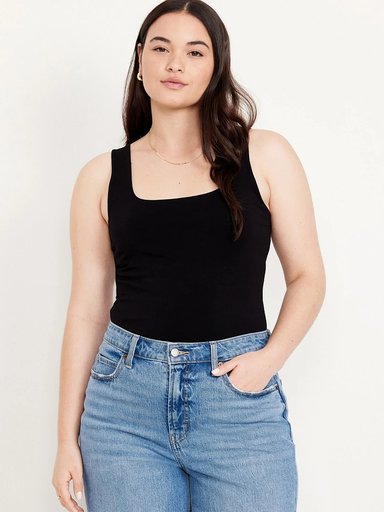 Double-Layer Crop Tank Top