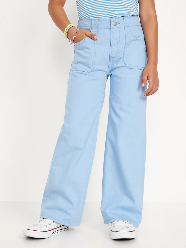 High-Waisted Baggy Wide-Leg Jeans for Girls