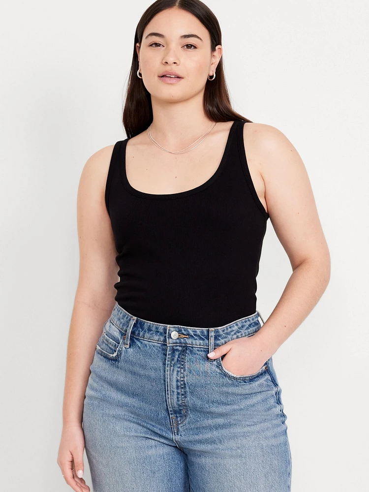 Ribbed Crop Tank Top