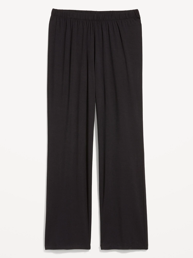 Mid-Rise Knit Jersey Pajama Pant