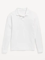 School Uniform Long-Sleeve Polo Shirt for Boys