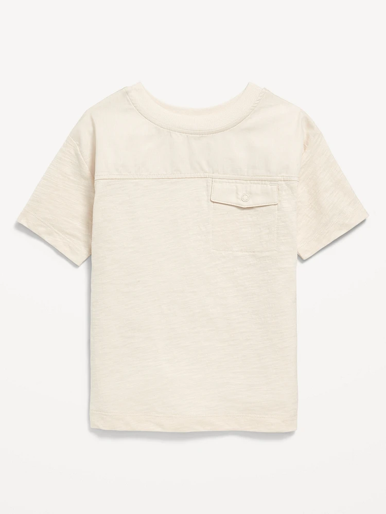 Oversized Flap-Pocket T-Shirt for Toddler Boys