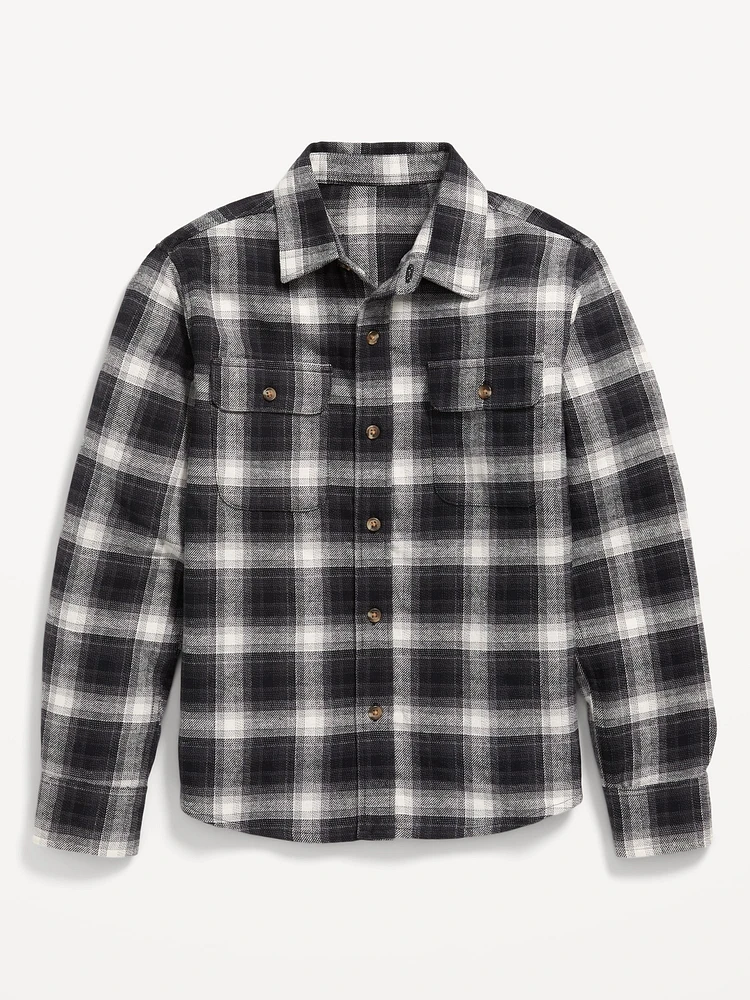 Soft-Brushed Flannel Pocket Shirt for Boys