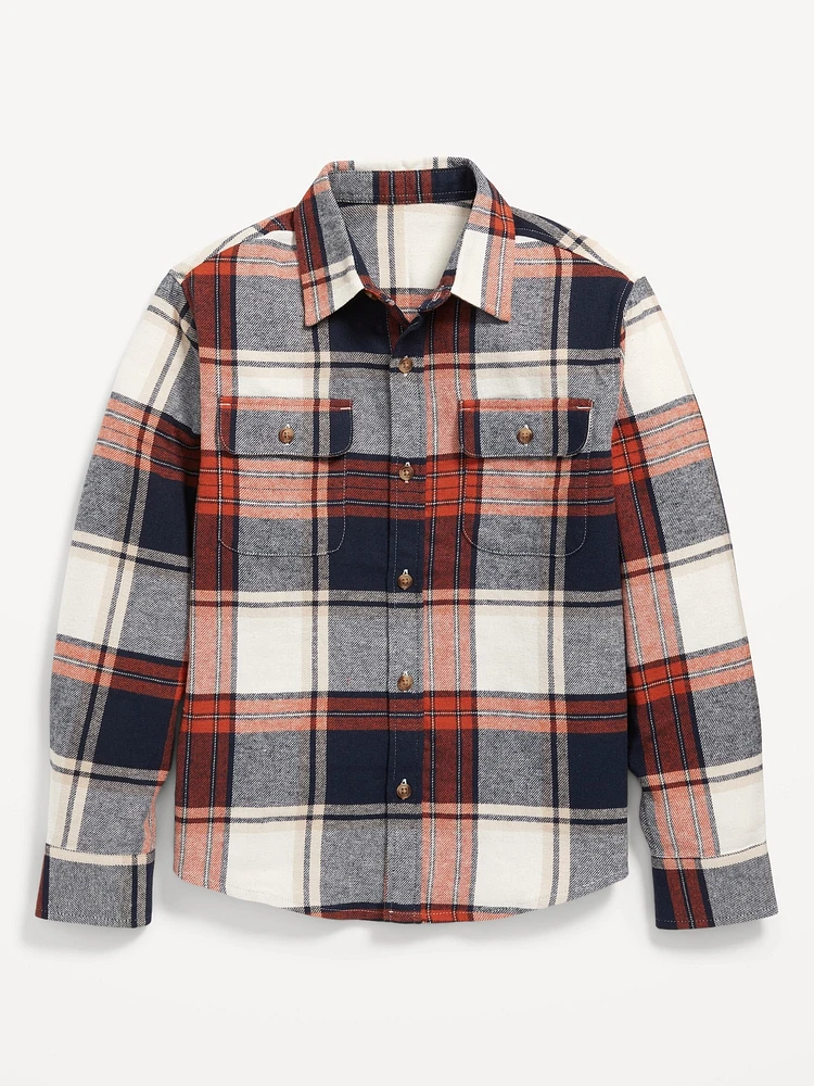 Soft-Brushed Flannel Pocket Shirt for Boys