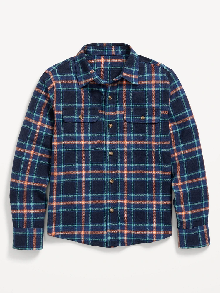 Soft-Brushed Flannel Pocket Shirt for Boys