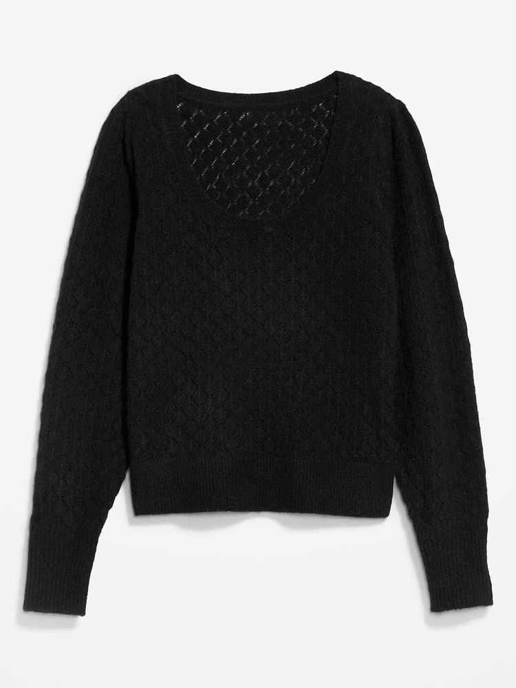 Pointelle Sweater