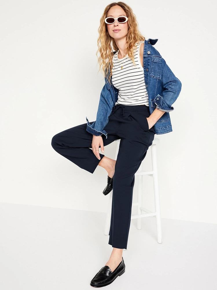 High-Waisted Straight Trouser