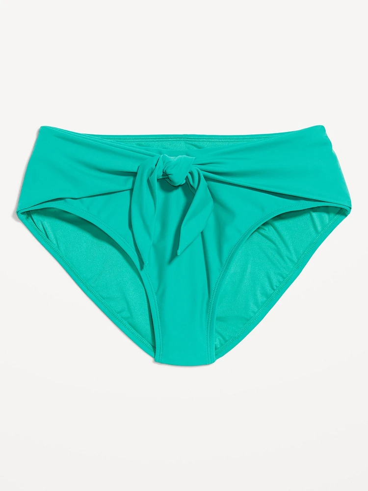 High-Waisted Bikini Swim Bottoms